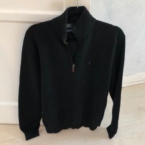Polo zip up sweater